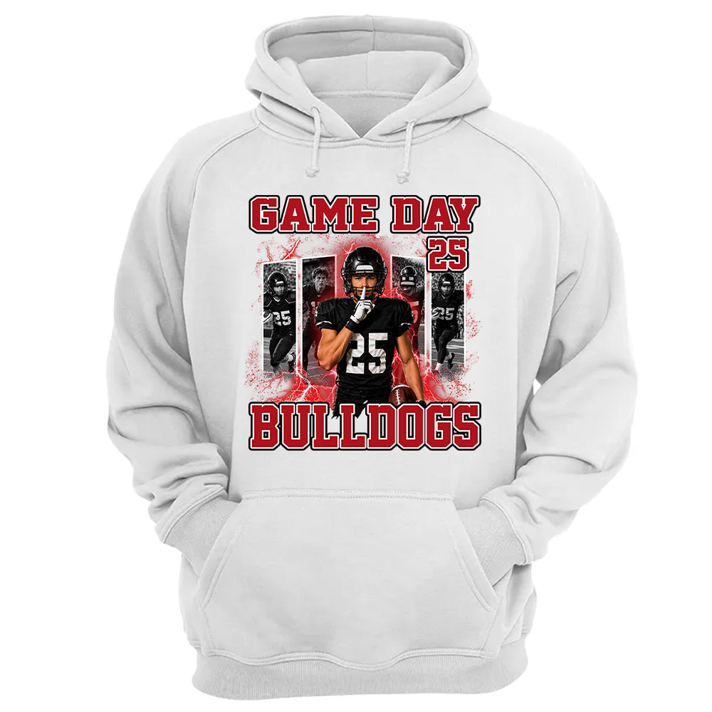 Custom Photo Football Game Day Shirt  Football Mom Shirt L0411 Nh00