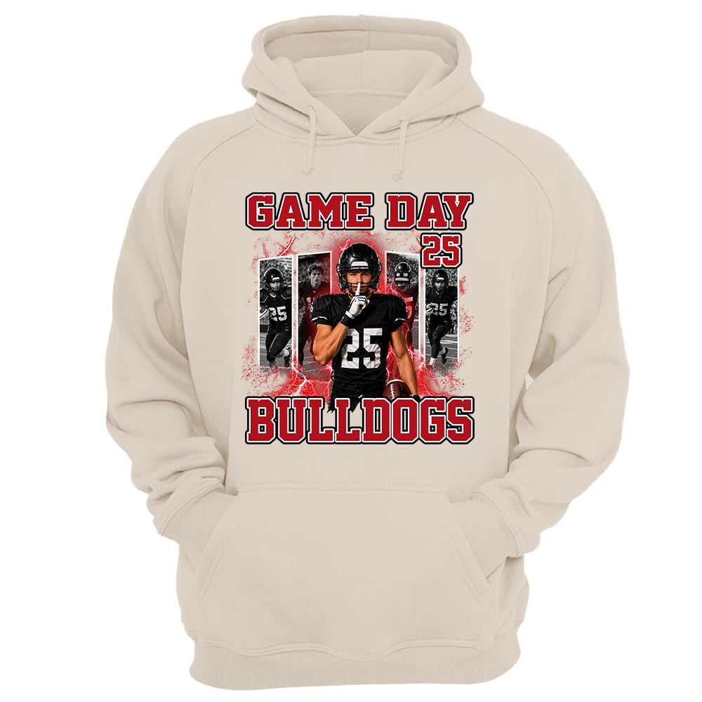Custom Photo Football Game Day Shirt  Football Mom Shirt L0411 Nh00