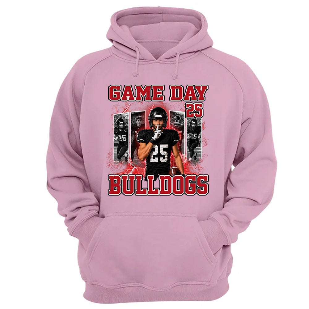 Custom Photo Football Game Day Shirt  Football Mom Shirt L0411 Nh00