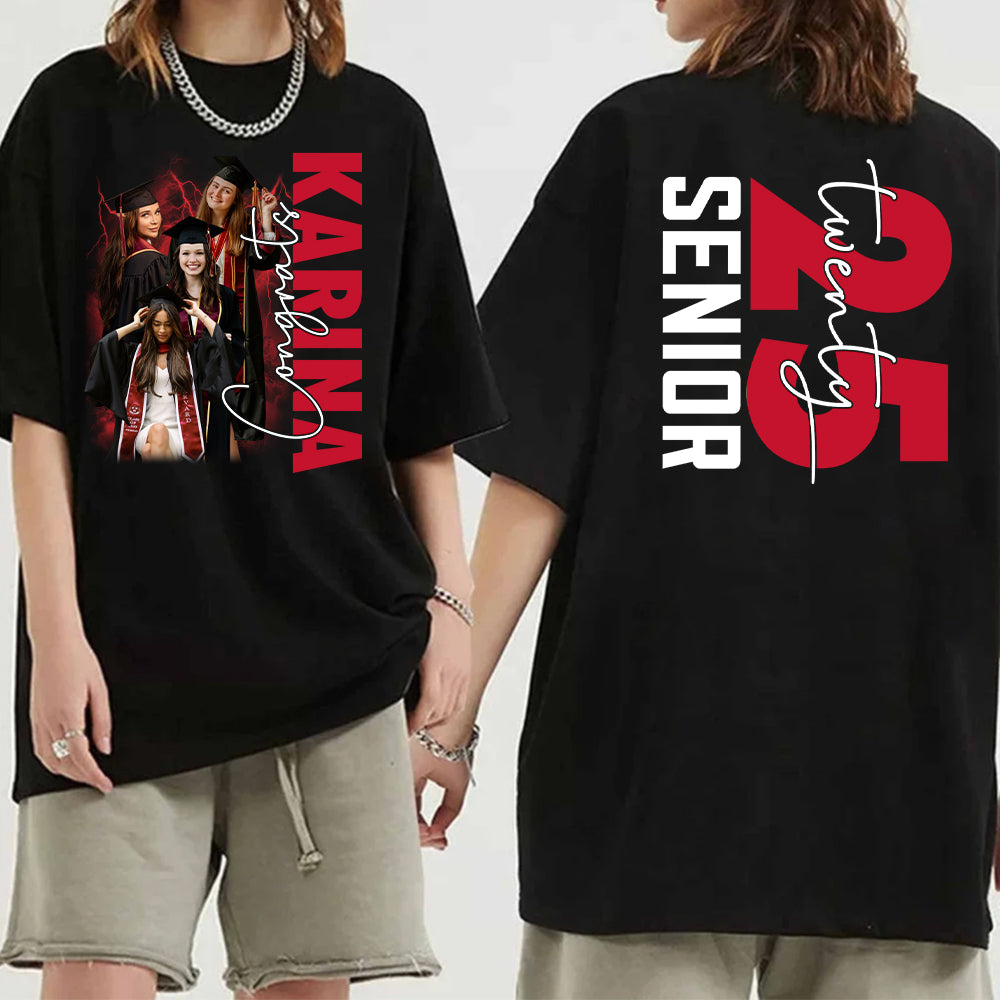Custom Photos Class Of 2025 Proud Mom Shirt - N3005 Hn01