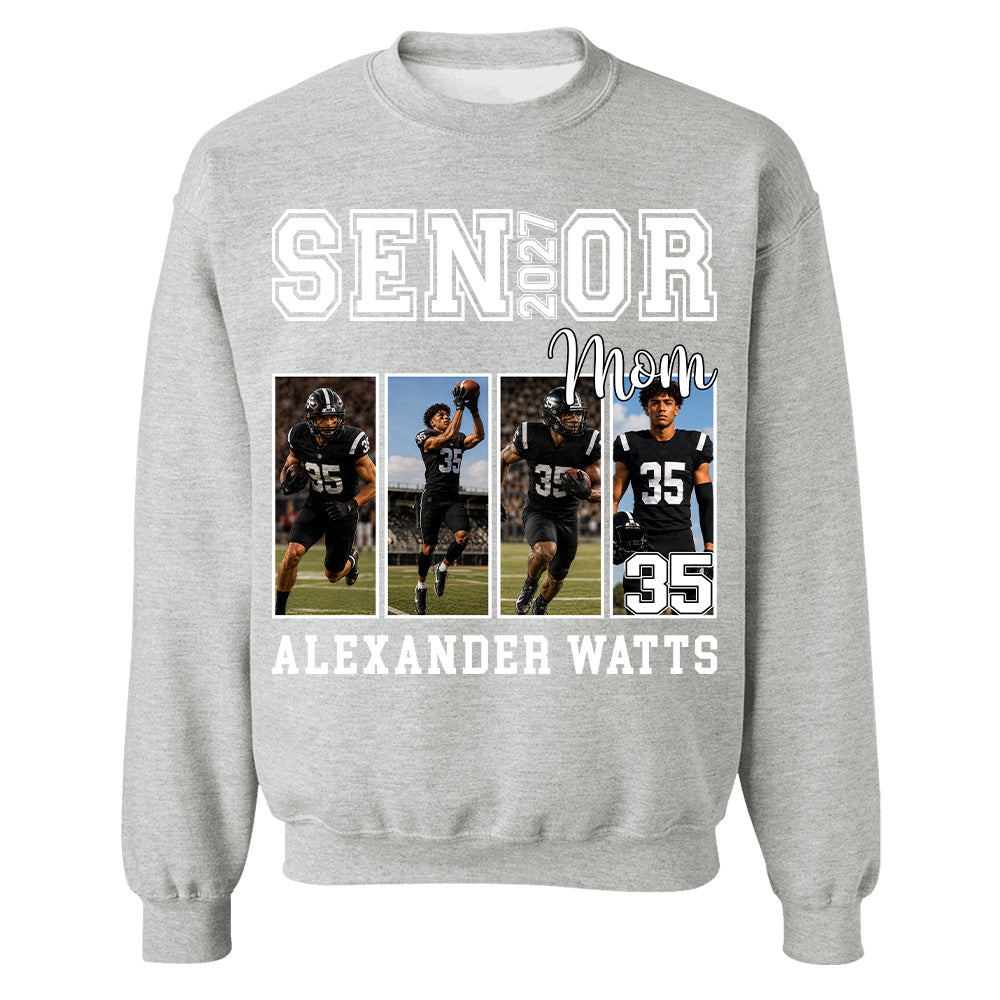 Senior Mom Custom Photo 2027 Sport Mom Shirt L0411 TH23