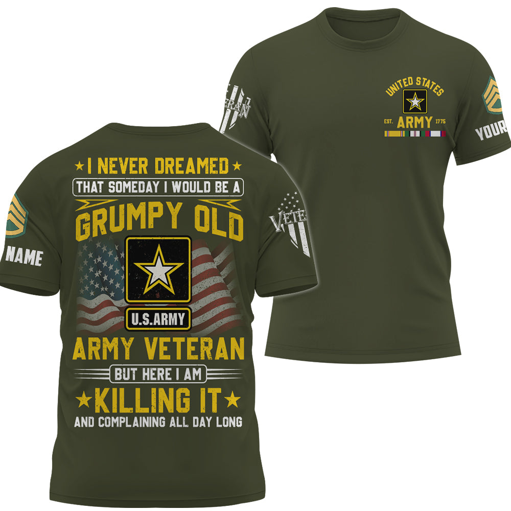 Custom All Over Print Shirt I Never Dreamd That Someday I Would Be A US Military Custom All Branch K1702