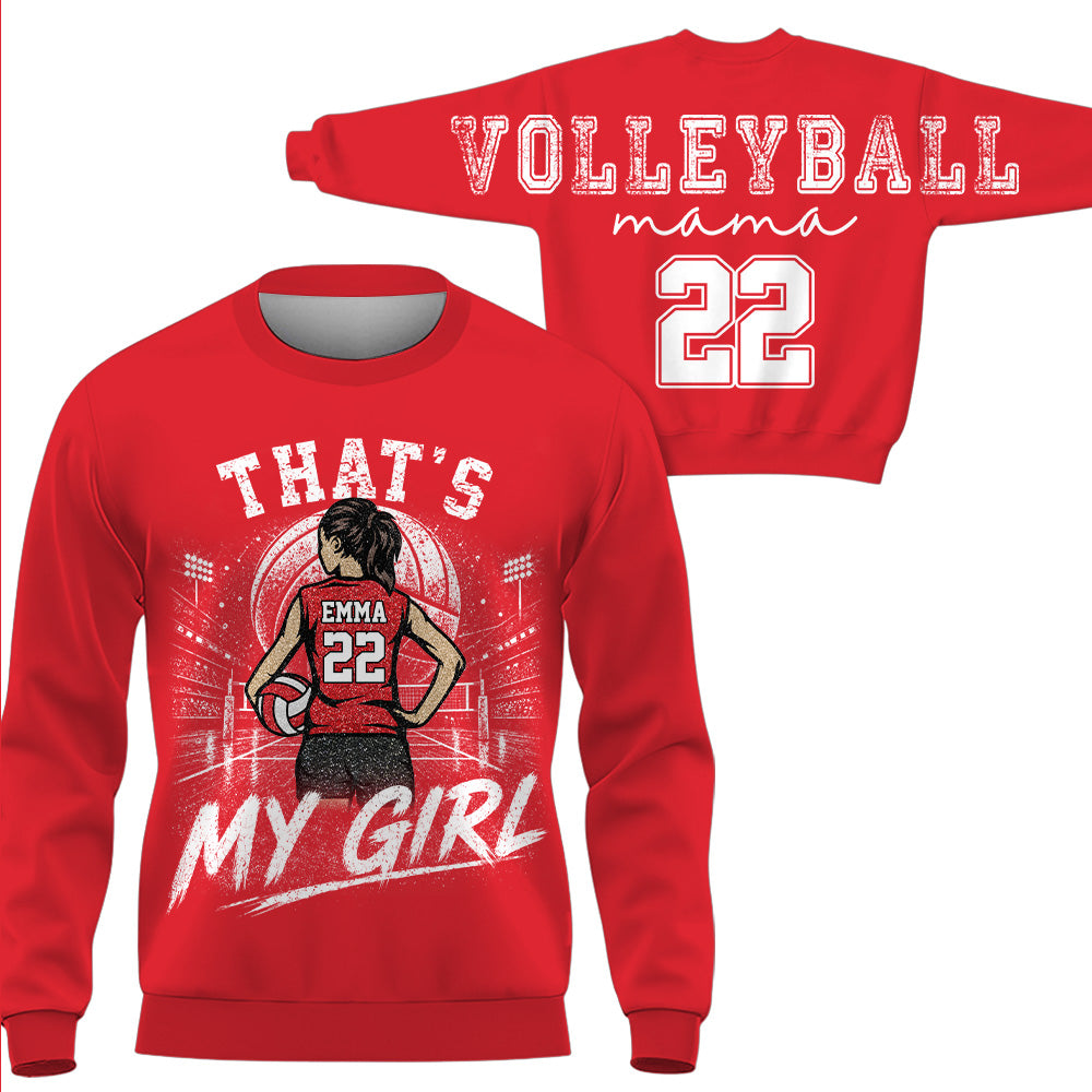 Personalized That's My Girl Shirt, Custom Player & Number, Volleyball Mom Gift for Game Day Na02 VH01