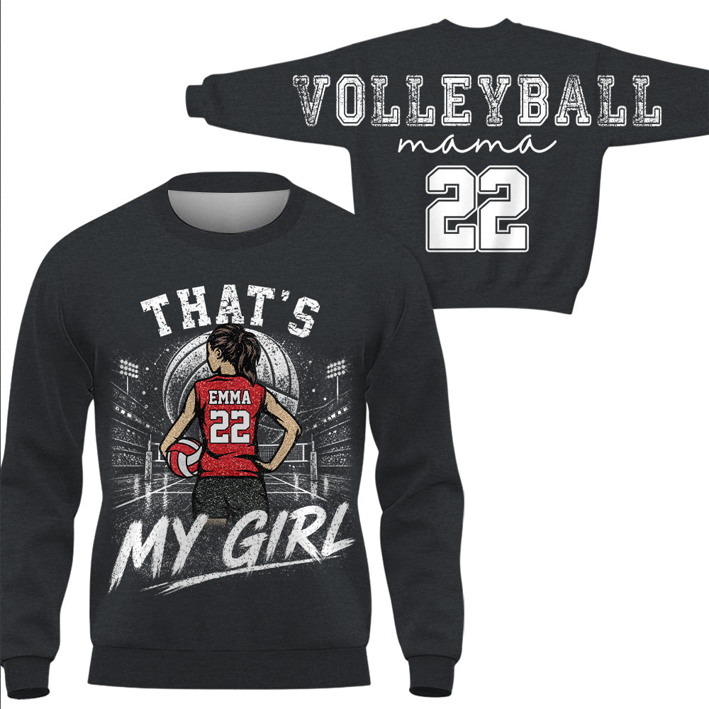 Personalized That's My Girl Shirt, Custom Player & Number, Volleyball Mom Gift for Game Day Na02 VH01