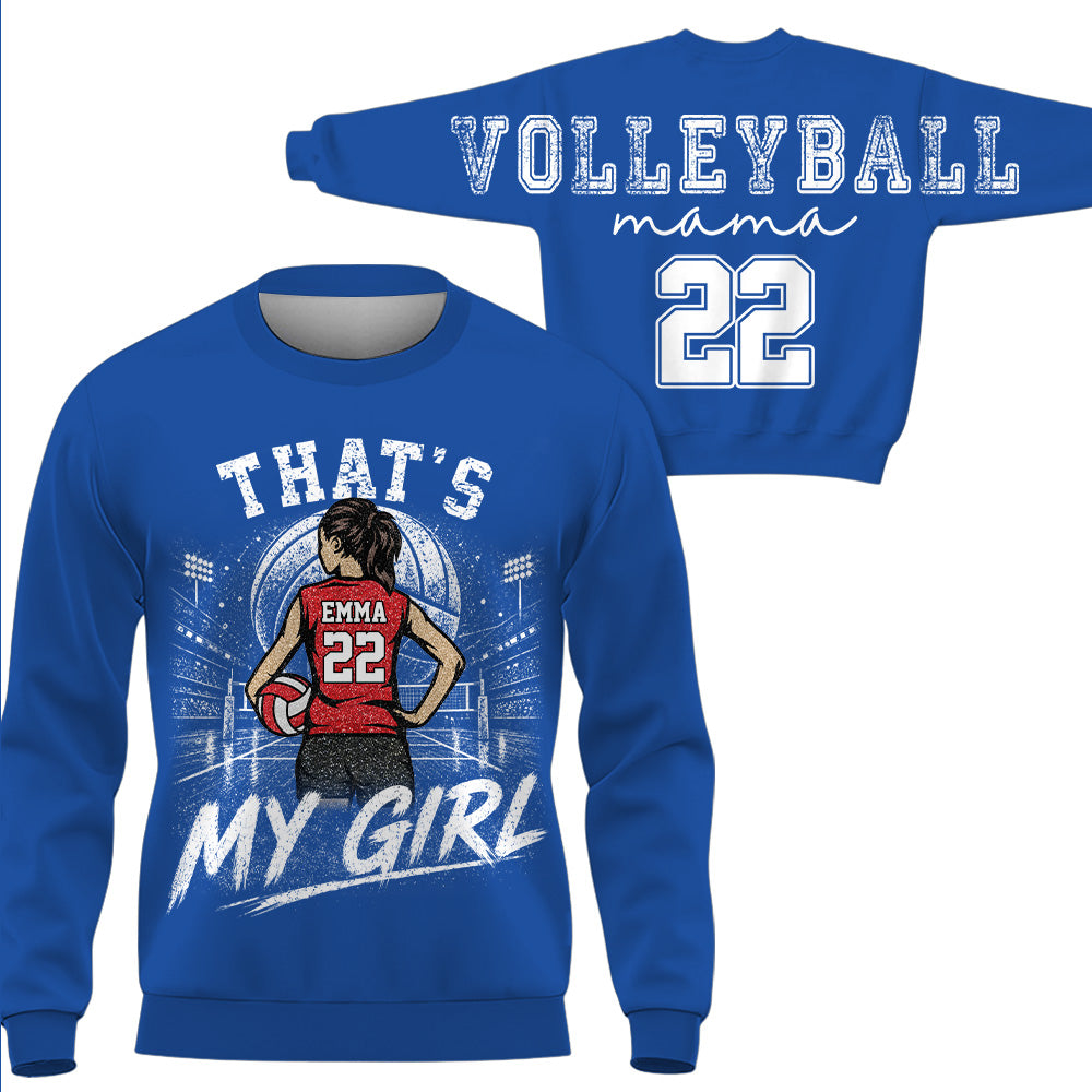 Personalized That's My Girl Shirt, Custom Player & Number, Volleyball Mom Gift for Game Day Na02 VH01