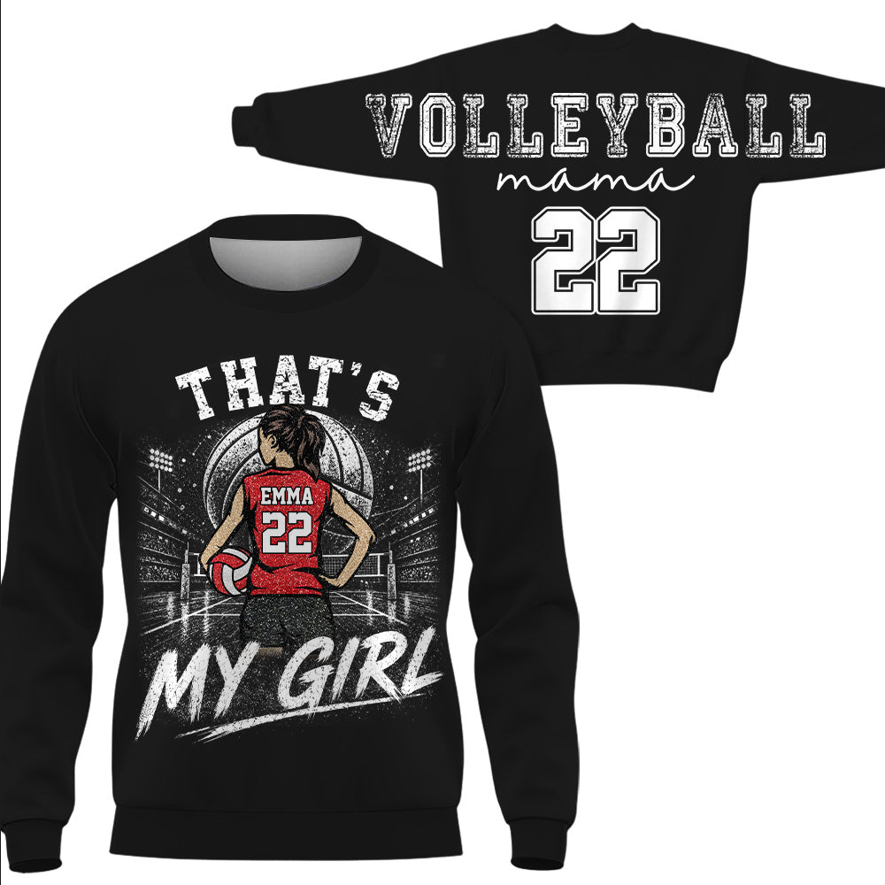 Personalized That's My Girl Shirt, Custom Player & Number, Volleyball Mom Gift for Game Day Na02 VH01