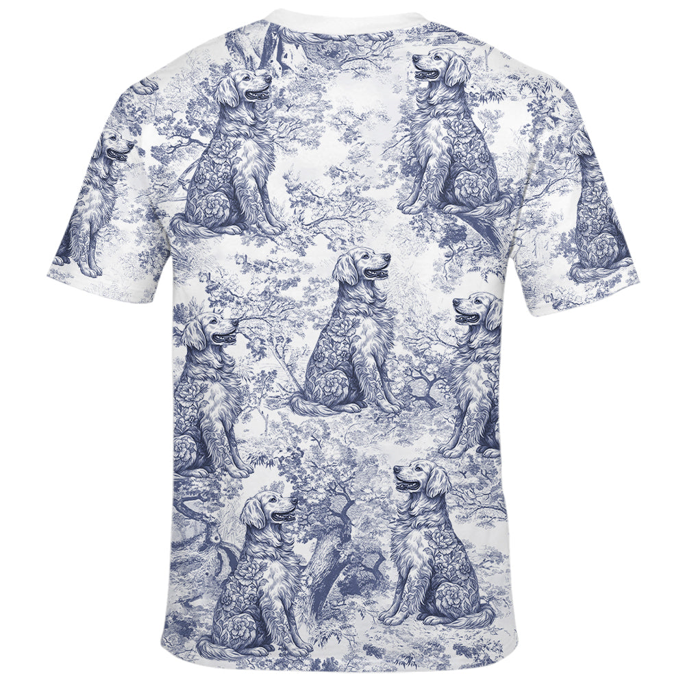 Custom Life Is Better With A Dog Style Gift Toile De Jouy Chinoiseries, Personalized All Over Print Shirt Hv01