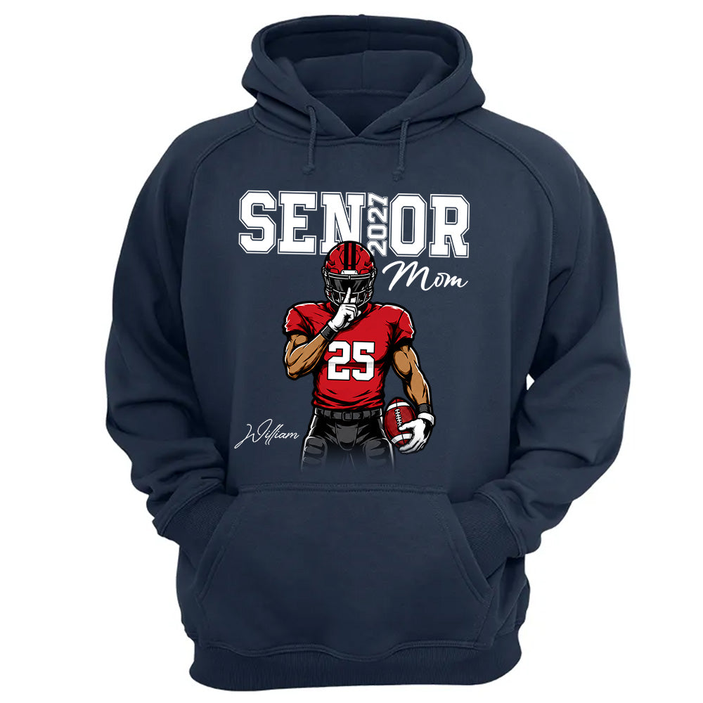 Custom Senior Football Mom Shirt, Senior Night Tee 2027 L0411 VH01