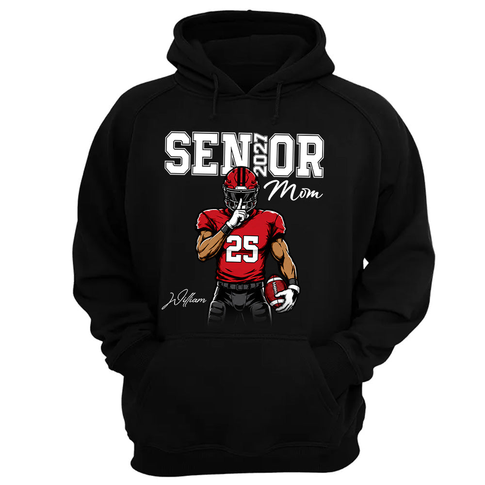 Custom Senior Football Mom Shirt, Senior Night Tee 2027 L0411 VH01