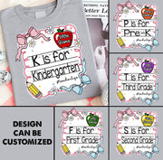 Custom Back to School Shirt, Gift for Pre-k 1st/2nd/3rd/4th Grade,...Teacher A2110 Pt99