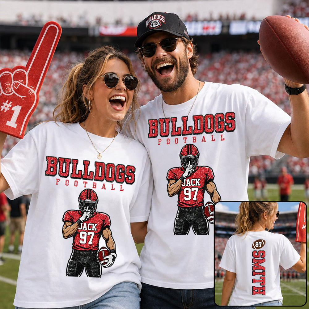 Personalized American Football Mom Shirt - Football GameDay Custom Shirt For Mom, Dad Na02 T24