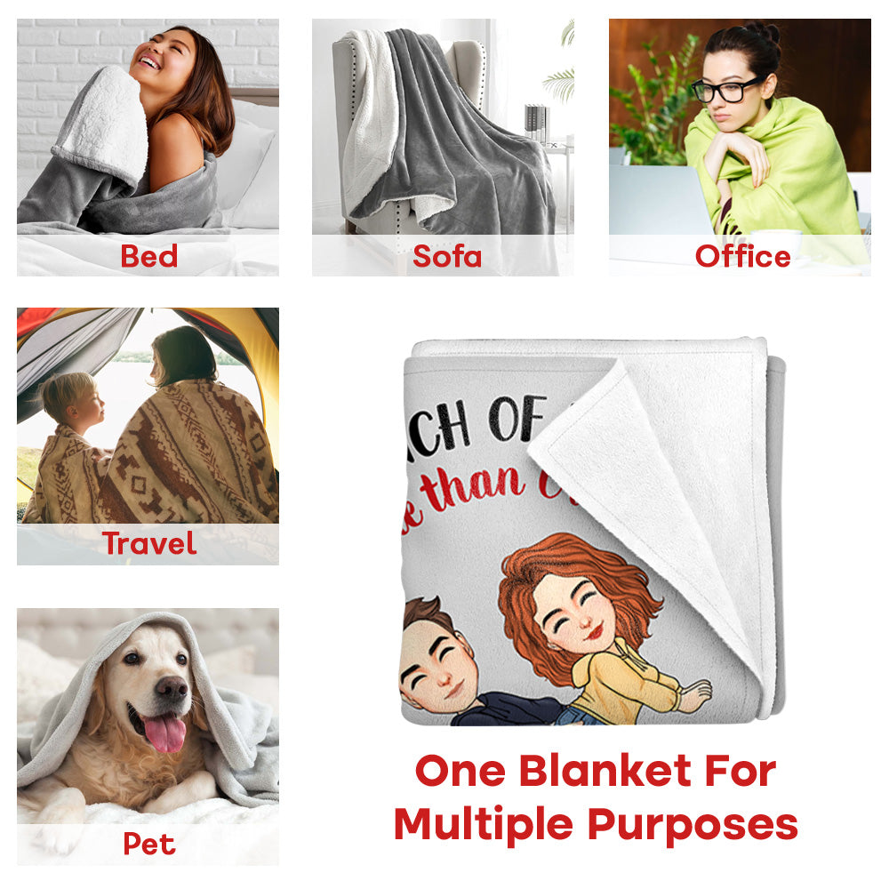 I Love Every Inch Of You - Custom Cudlling Blanket For Couple NA04 - NV01