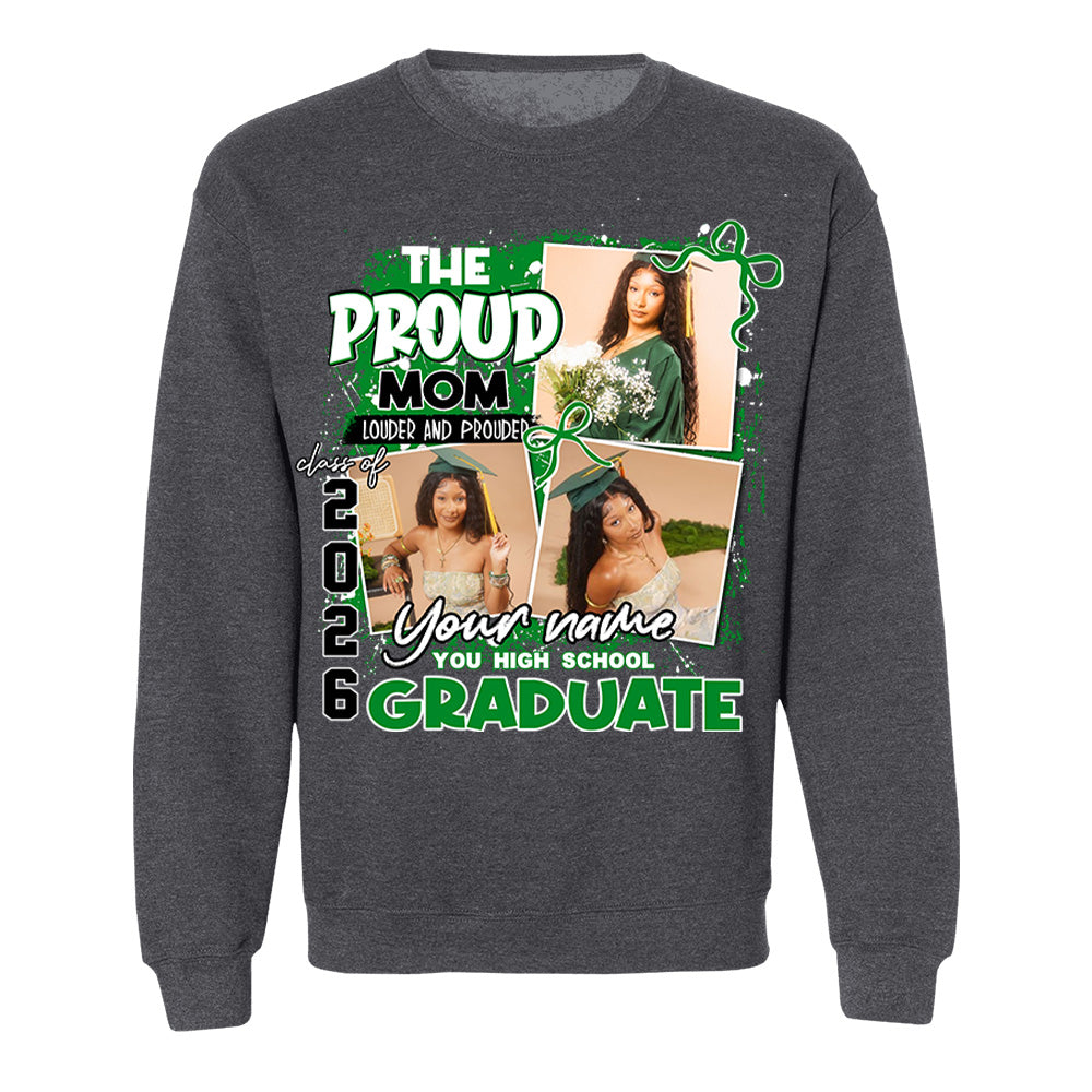 Personalized Proud Mom Graduation Shirt 2026 – Custom Photo, Name, School, Senior Graduate Gift Li29