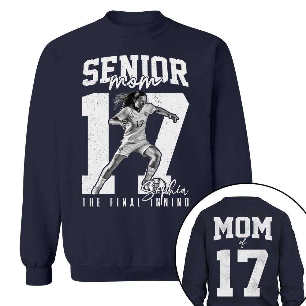 Senior Soccer Mom Shirt, The Final Inning, Custom Photo Player Soccer Mom Shirt, Senior Soccer Mom Gift T1807