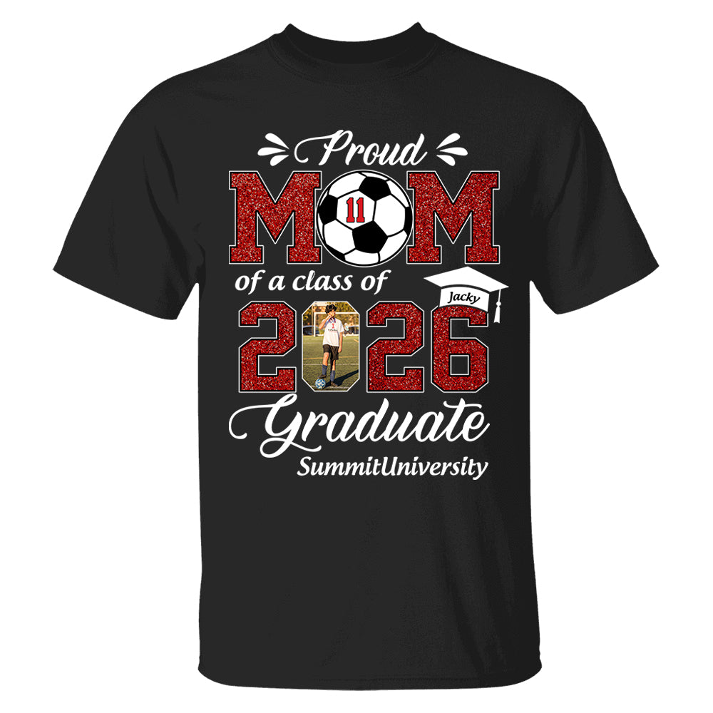 Personalized Soccer Graduation Shirt Class of 2026 Custom Senior Shirt Family Graduation Gift Soccer Senior 2026 Shirt Na02 T24