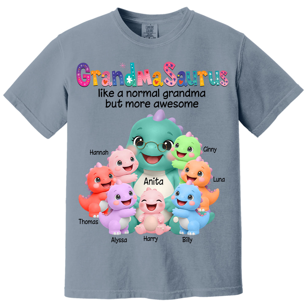 Grandmasaurus Like A Normal Grandma But More Awesome, Grandmasaurus And Grandkids, Custom Shirt Gift For Grandma, Gift for Grandma Tshirt Sweatshirt MI209 Li29