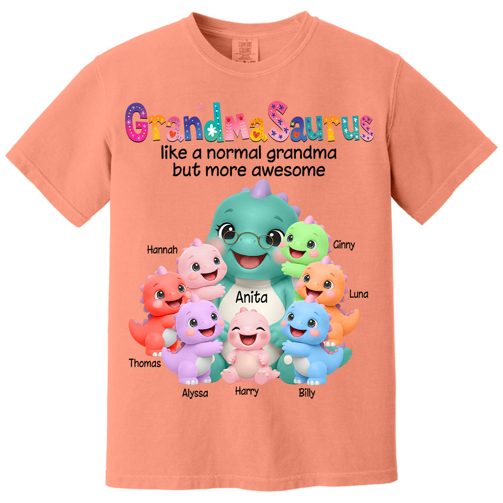 Grandmasaurus Like A Normal Grandma But More Awesome, Grandmasaurus And Grandkids, Custom Shirt Gift For Grandma, Gift for Grandma Tshirt Sweatshirt MI209 Li29