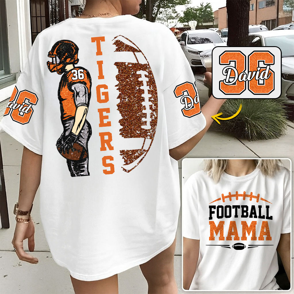 Custom Photo Football Game Day-Personalized Football Shirt - Matching Football Player Tee - Adult Youth Team Name - Sports Cheerleader Shirts - Na02 Li29