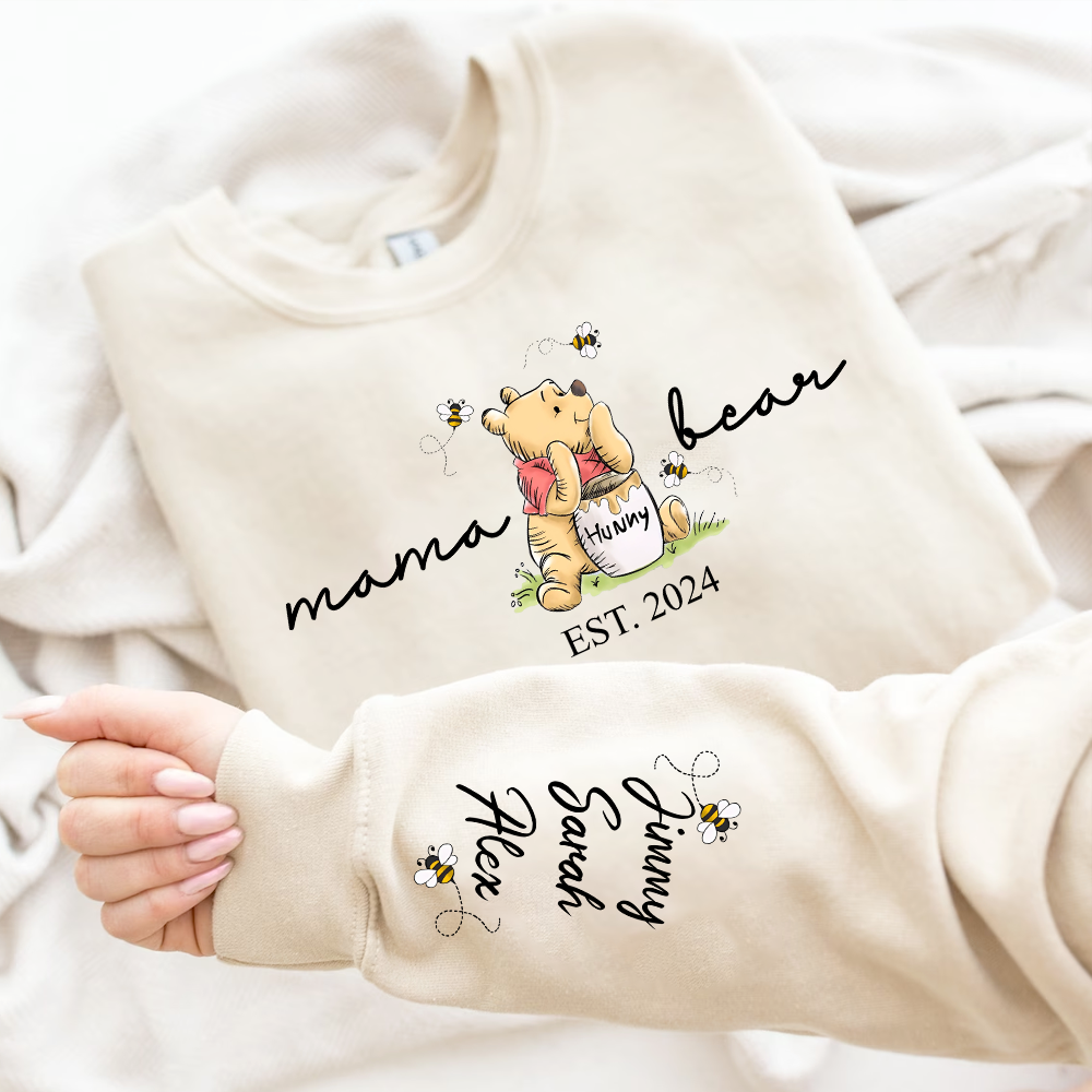 Custom Mama Bear Sweatshirt - New Mom Tee - Mother's Day & Birthday Gift - Custom Shirt for Women