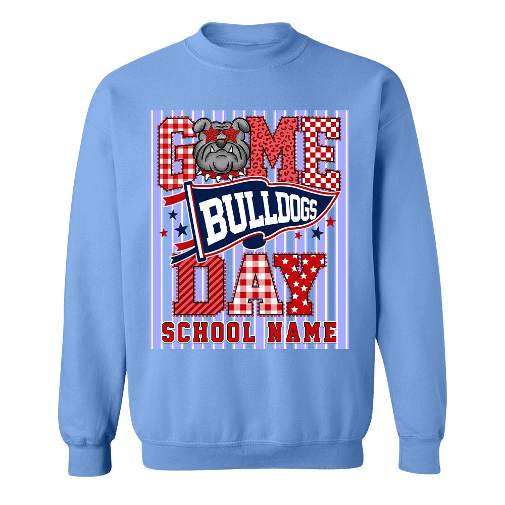 Custom School Name Mascot Striped, Back To Shool Shirt L0411 Hv01