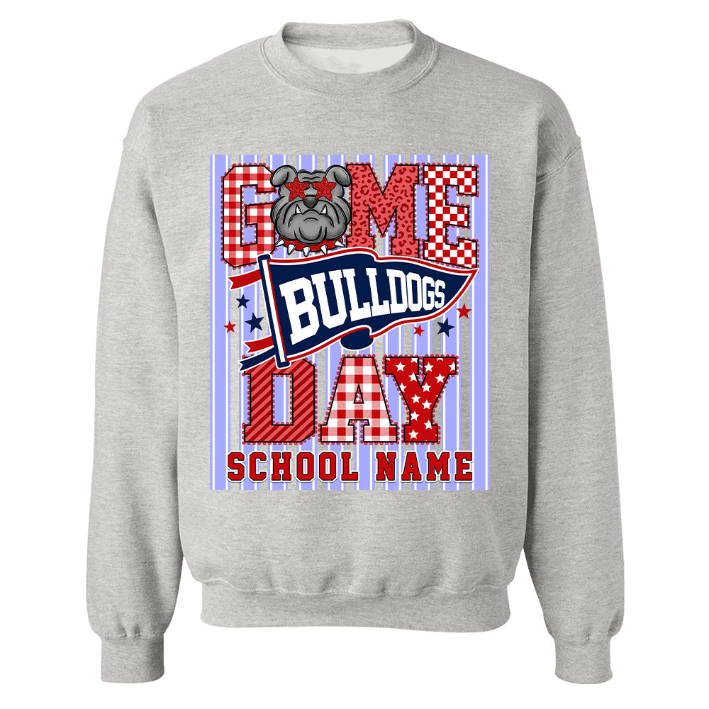 Custom School Name Mascot Striped, Back To Shool Shirt L0411 Hv01