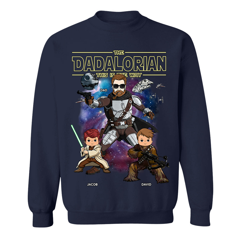 Custom The Dadalorian This Is The Way Vintage Style Shirt For Dad - Father's Day Gift Idea 2026 Vh01