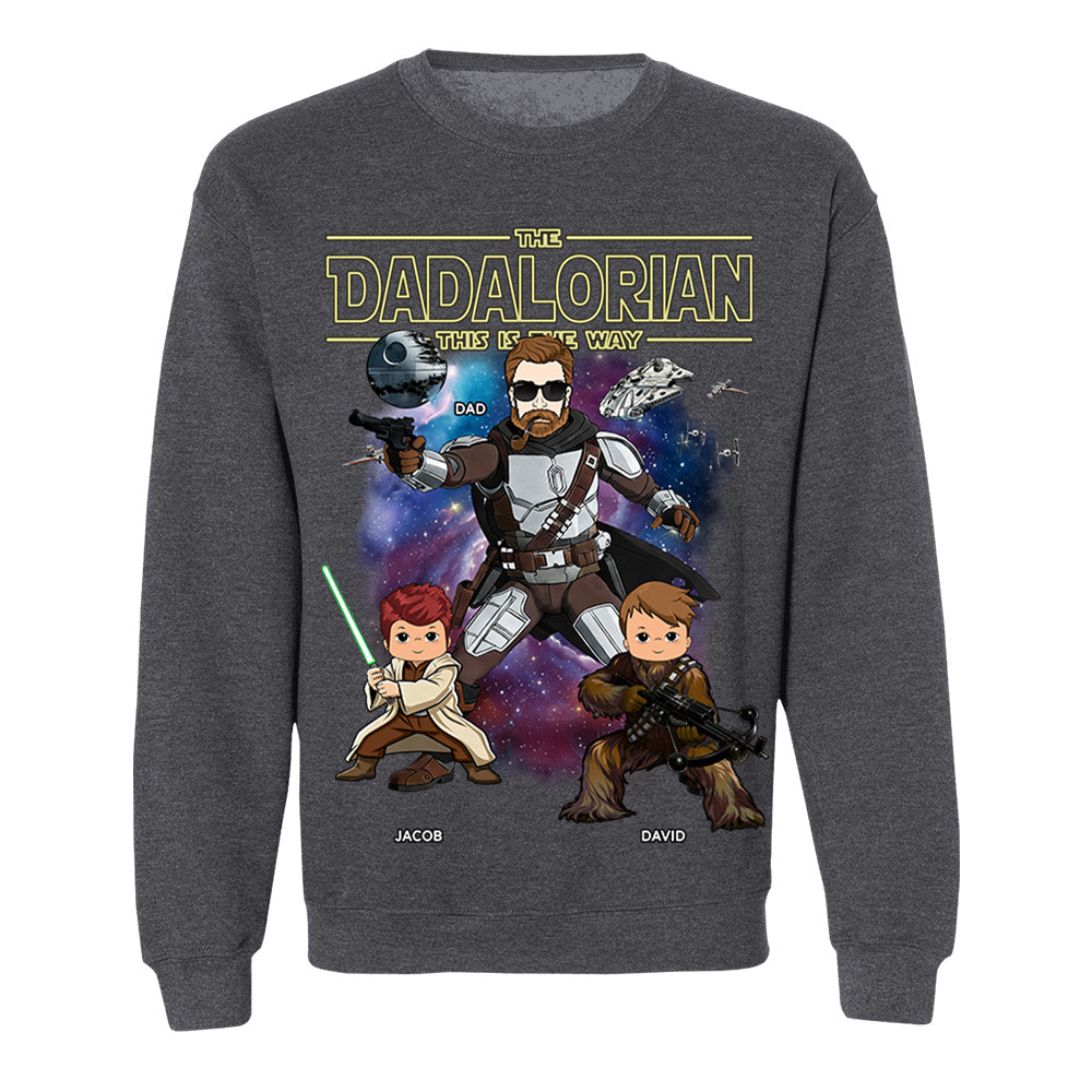 Custom The Dadalorian This Is The Way Vintage Style Shirt For Dad - Father's Day Gift Idea 2026 Vh01