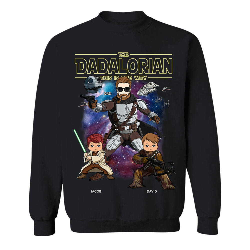 Custom The Dadalorian This Is The Way Vintage Style Shirt For Dad - Father's Day Gift Idea 2026 Vh01