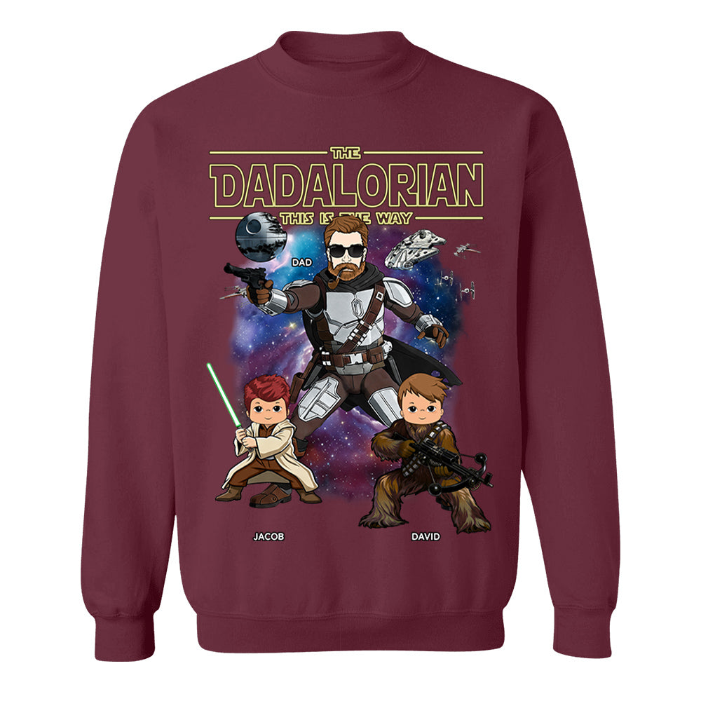 Custom The Dadalorian This Is The Way Vintage Style Shirt For Dad - Father's Day Gift Idea 2026 Vh01
