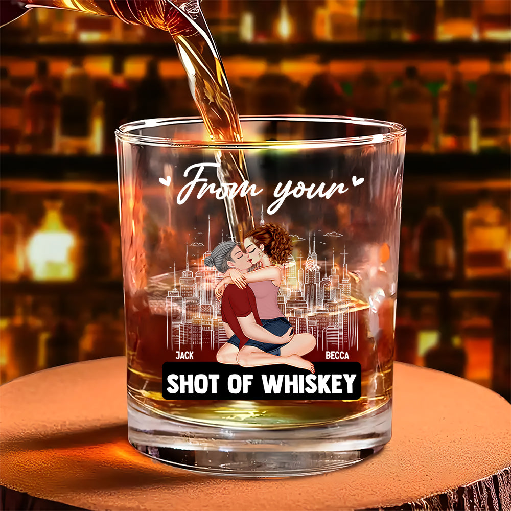 Promise To Always Be By Your Side - Personalized Whiskey Glass For Couple