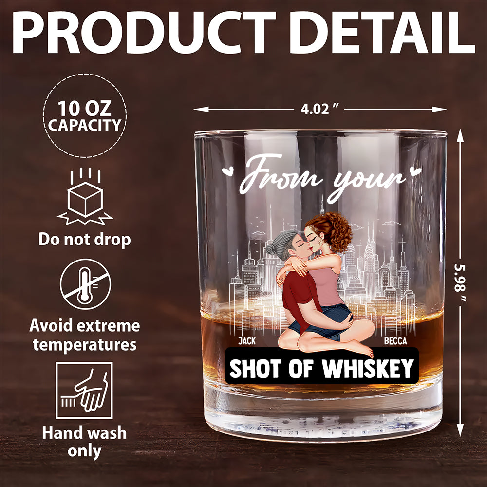Promise To Always Be By Your Side - Personalized Whiskey Glass For Couple