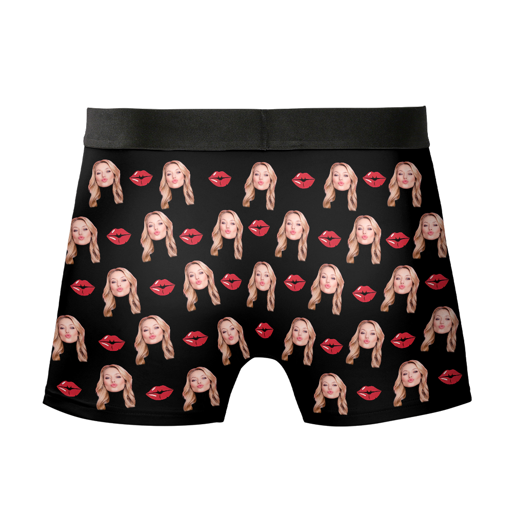Kiss - Personalized Photo Men's Boxer Briefs