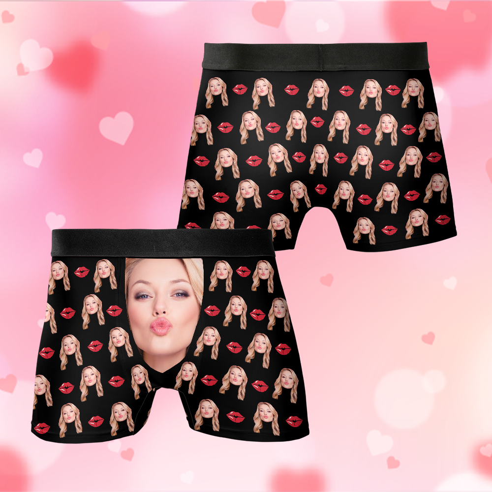 Kiss - Personalized Photo Men's Boxer Briefs