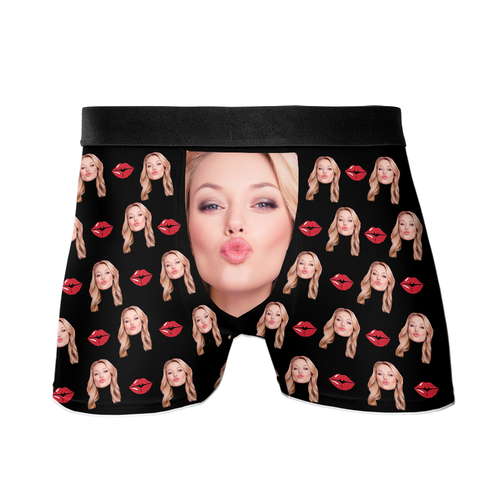 Kiss - Personalized Photo Men's Boxer Briefs