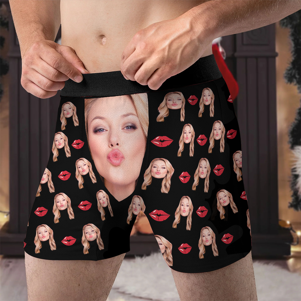 Kiss - Personalized Photo Men's Boxer Briefs