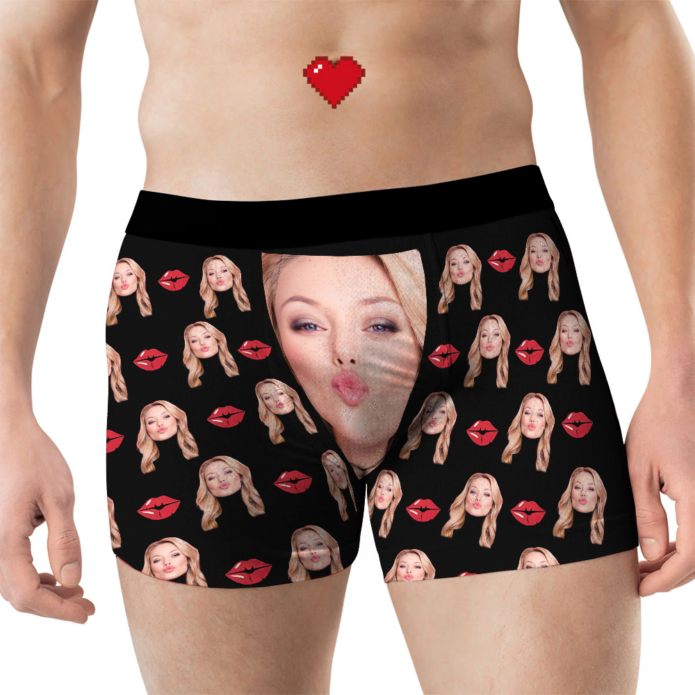 Kiss - Personalized Photo Men's Boxer Briefs