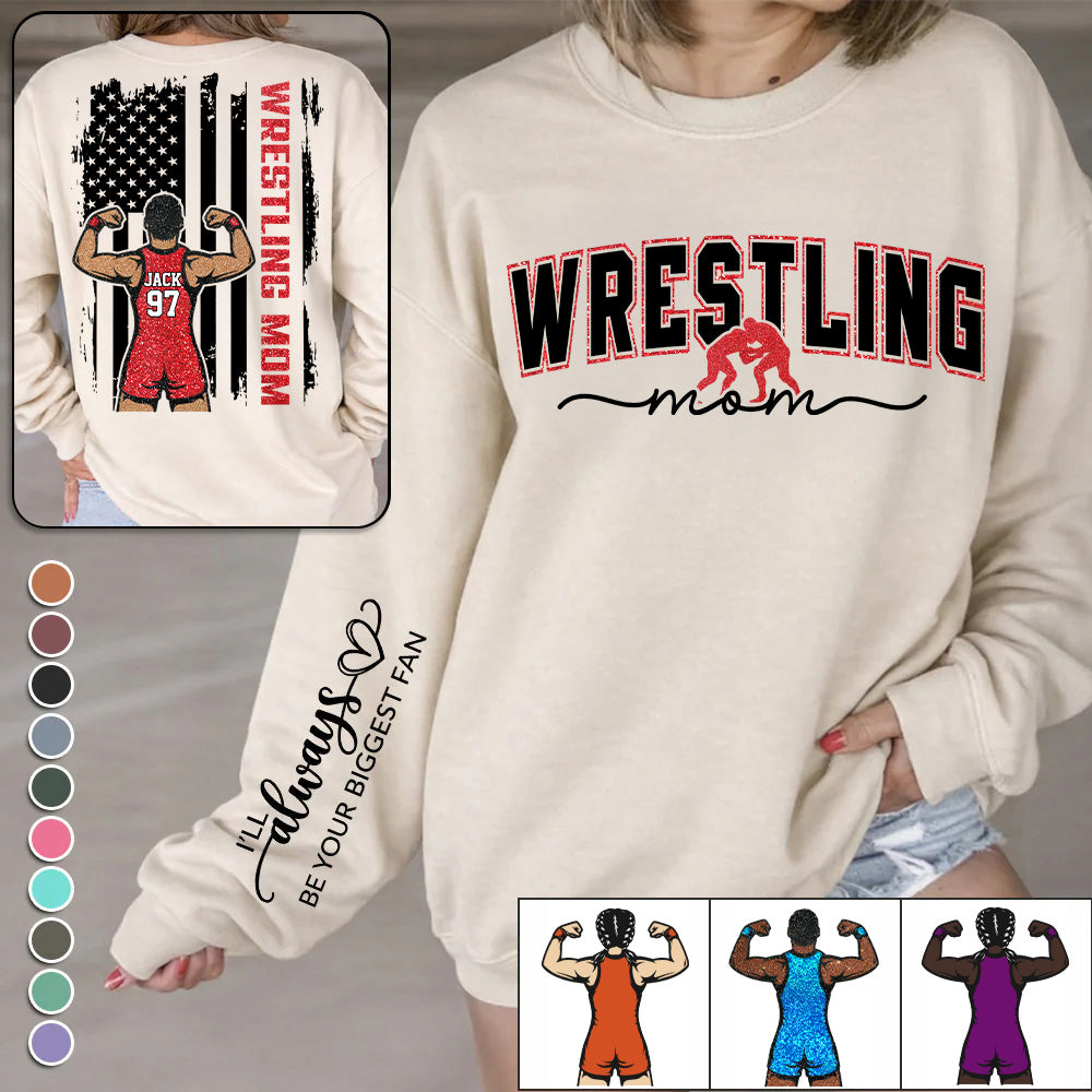 Wrestling Mom - My Heart Is On That Mat Personalized Shirt For Wrestling Family T1807
