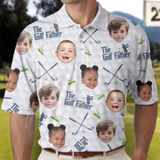 Customized Golf Father Polo Shirt featuring Personalized Face