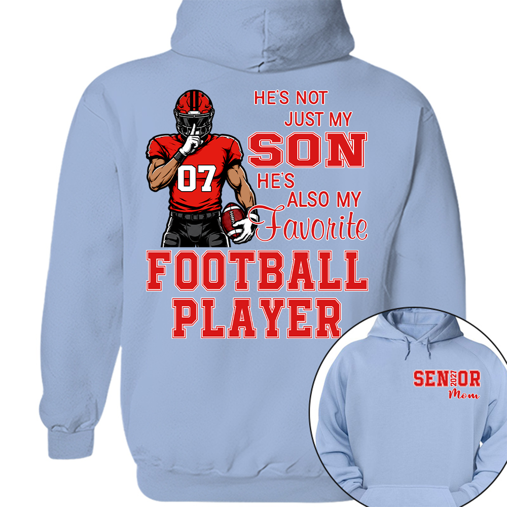 Custom Senior Mom 2027 Football Player Shirt, For Football Lovers L0411 Hv01
