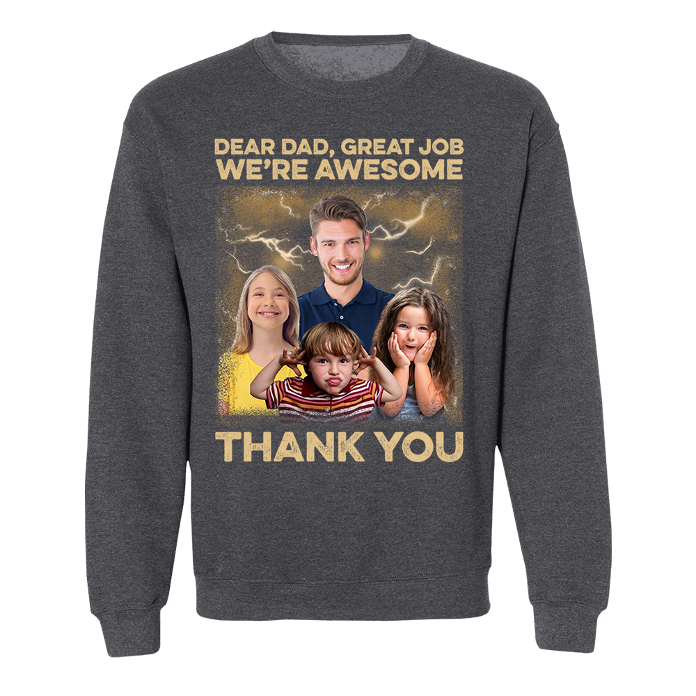 Great Job We're Awesome Vintage Bootleg Tee - Personalized Photo Shirt