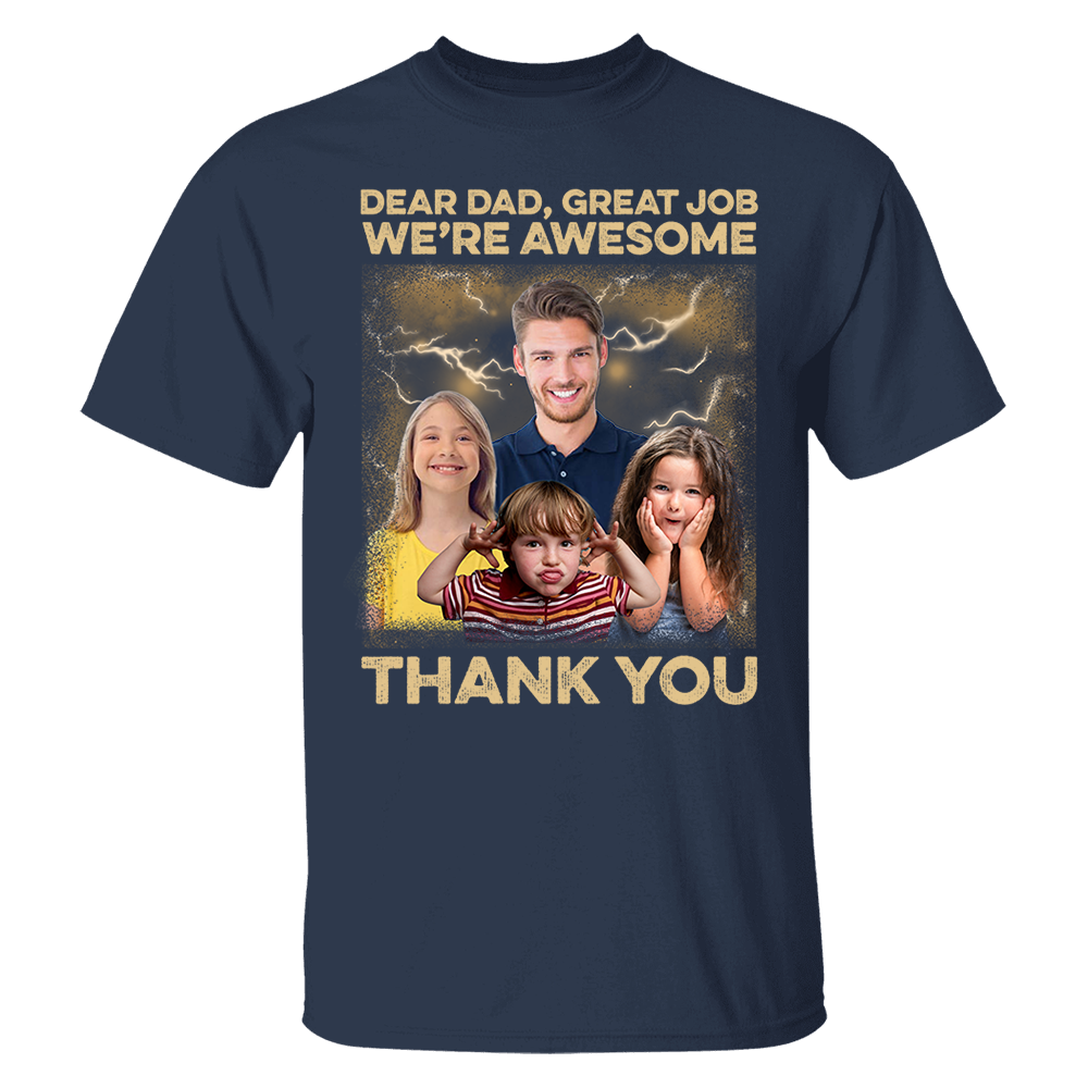 Great Job We're Awesome Vintage Bootleg Tee - Personalized Photo Shirt