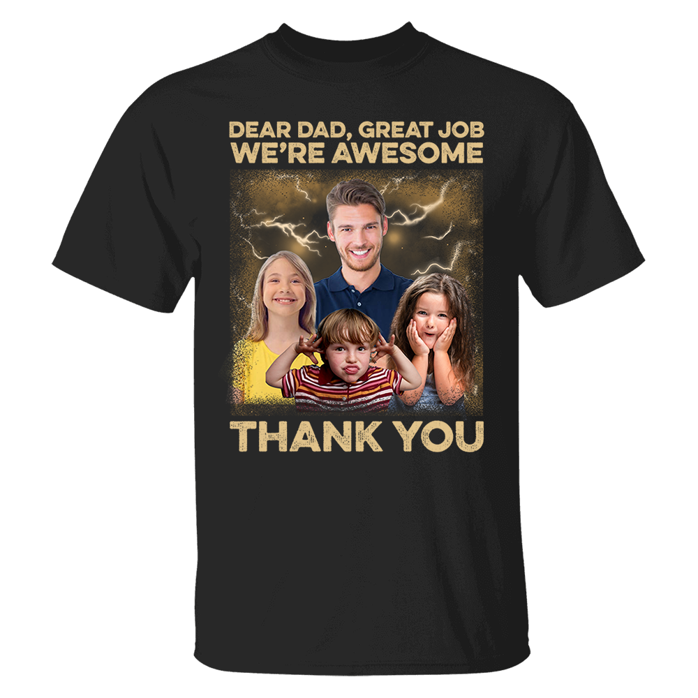 Great Job We're Awesome Vintage Bootleg Tee - Personalized Photo Shirt