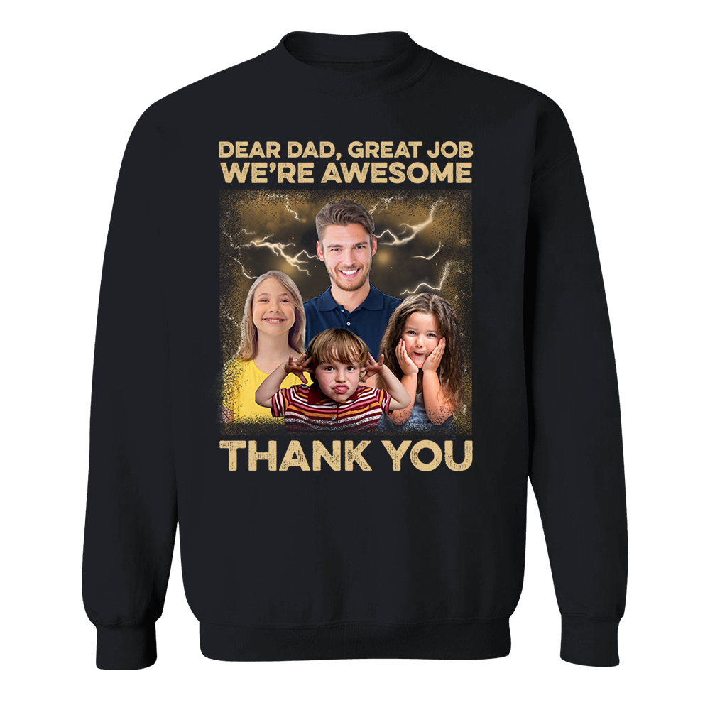 Great Job We're Awesome Vintage Bootleg Tee - Personalized Photo Shirt