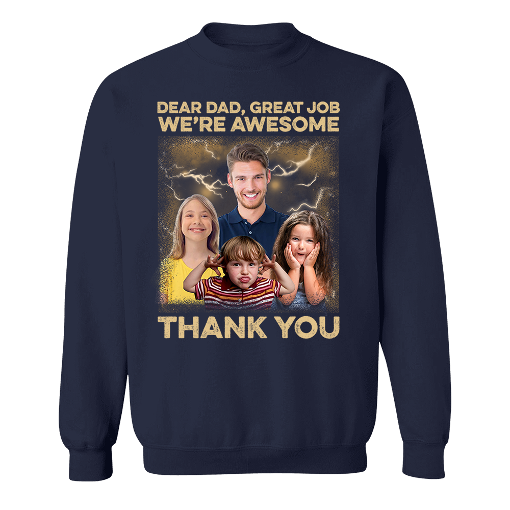 Great Job We're Awesome Vintage Bootleg Tee - Personalized Photo Shirt