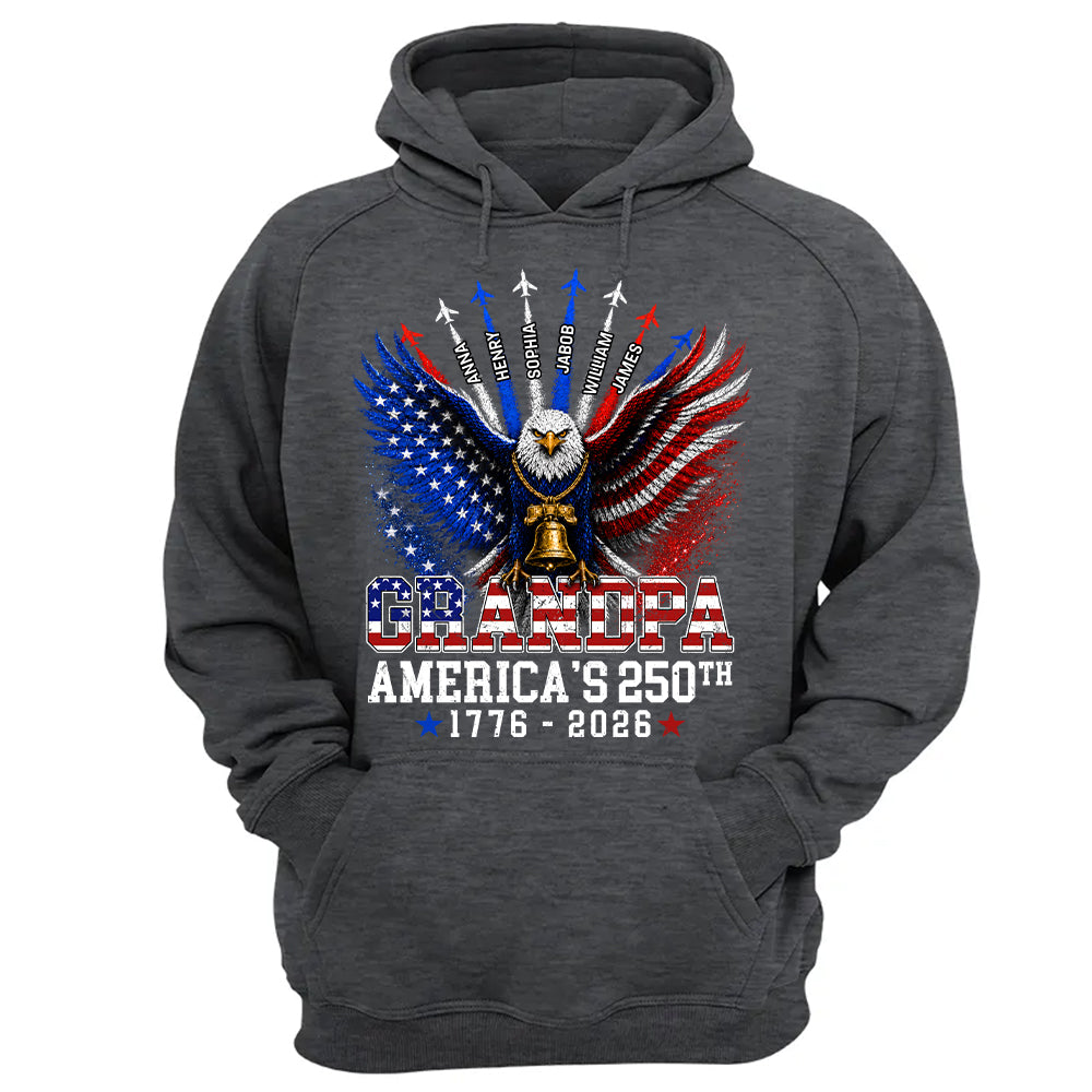 Grandpa America's 250th Anniversary - Personalized Shirt - Patriotic Gift For Dad, Grandpa T1807 Hv01