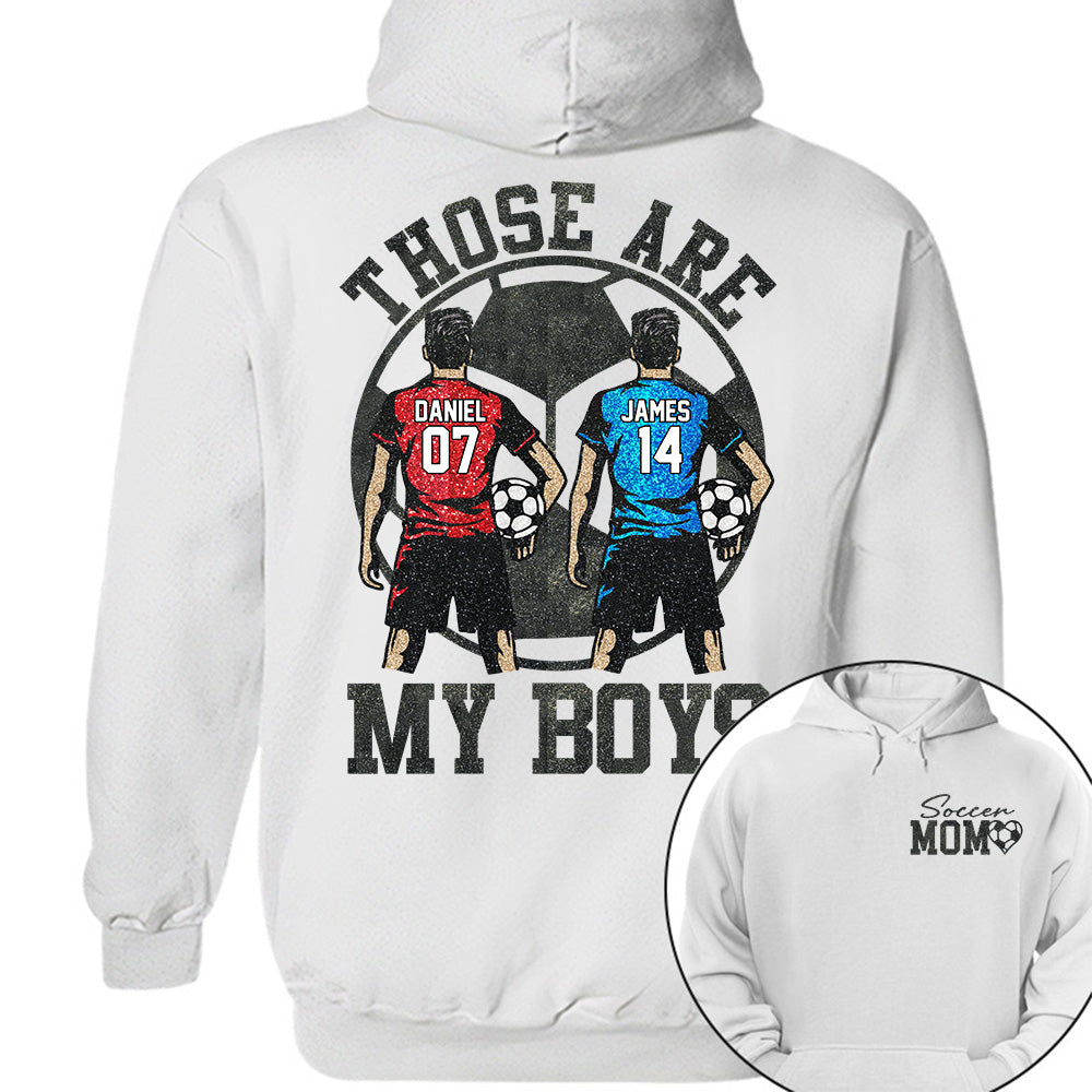 Personalized Soccer Mom Shirt, Those Are My Boy Sweatshirt, Soccer Kids Game Day Tee, Retro Cheer Mom Tee Na02