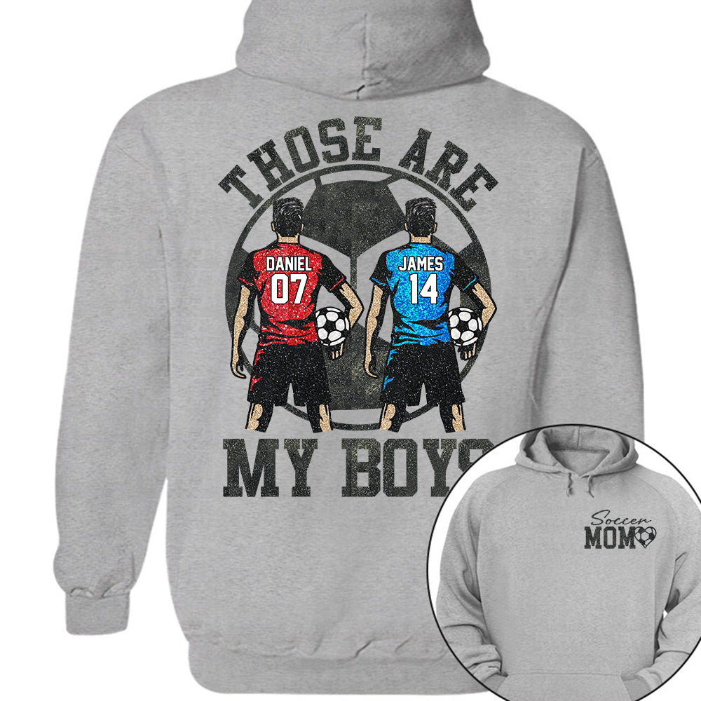 Personalized Soccer Mom Shirt, Those Are My Boy Sweatshirt, Soccer Kids Game Day Tee, Retro Cheer Mom Tee Na02