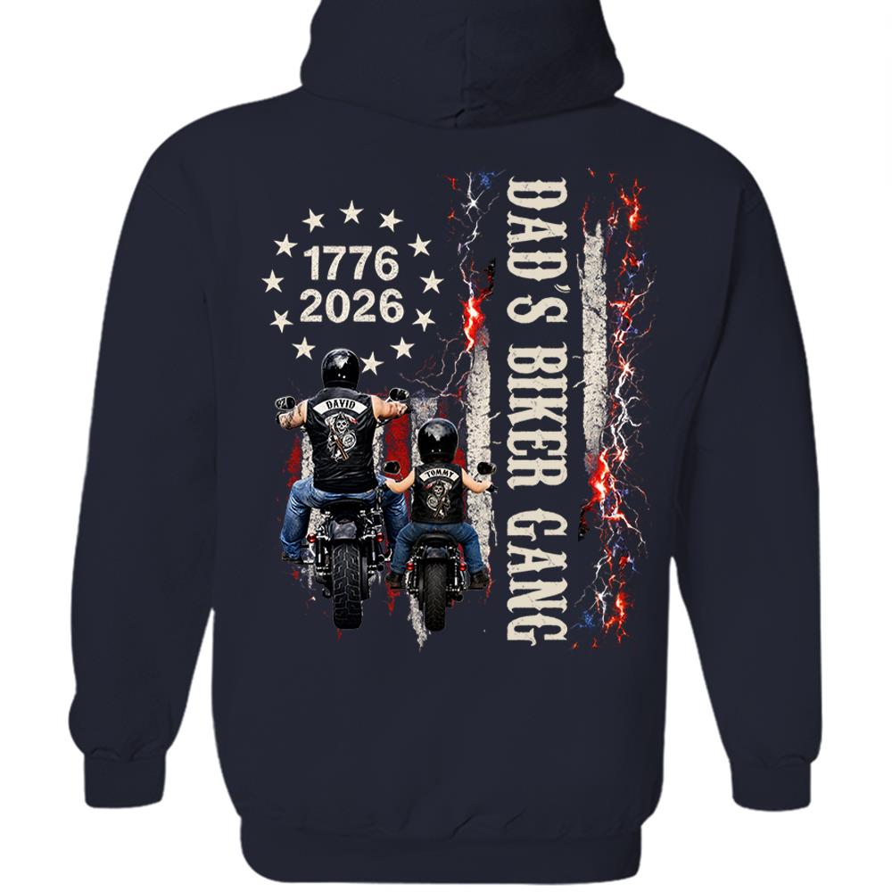 Custom Grandpa’s Biker Gang Shirt - Personalized Gift For Dad, Grandpa Nh00