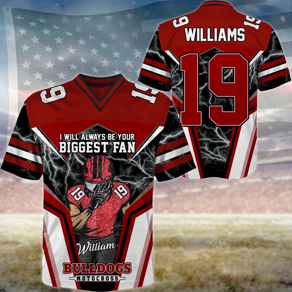 I Will Always Be Your Biggest Fan Personalized All Over Print Football Jersey For Football Mom Grandma Sport Family Vr2
