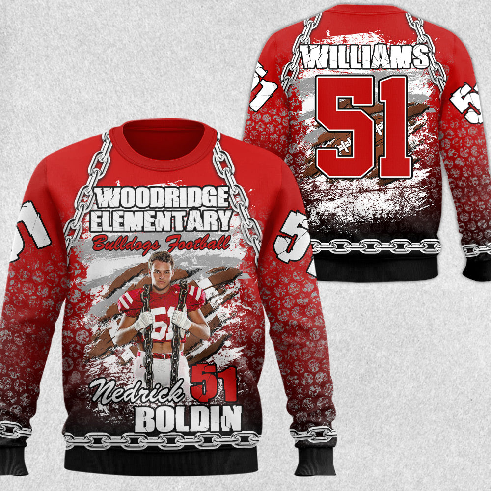 Custom Photo Sports Football All Over Print Shirt For Sport Mom Gameday Family Shirt H2511
